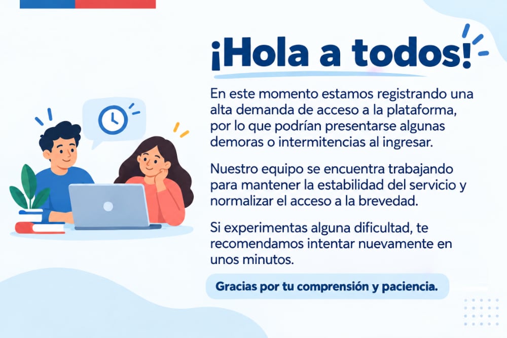 Aviso importante sobre alta cantidad de personas conectadas